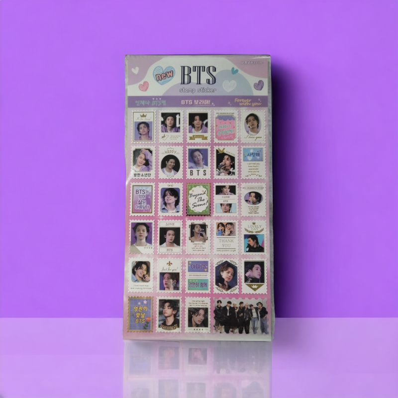 Cartes et Stickers Timbre BTS