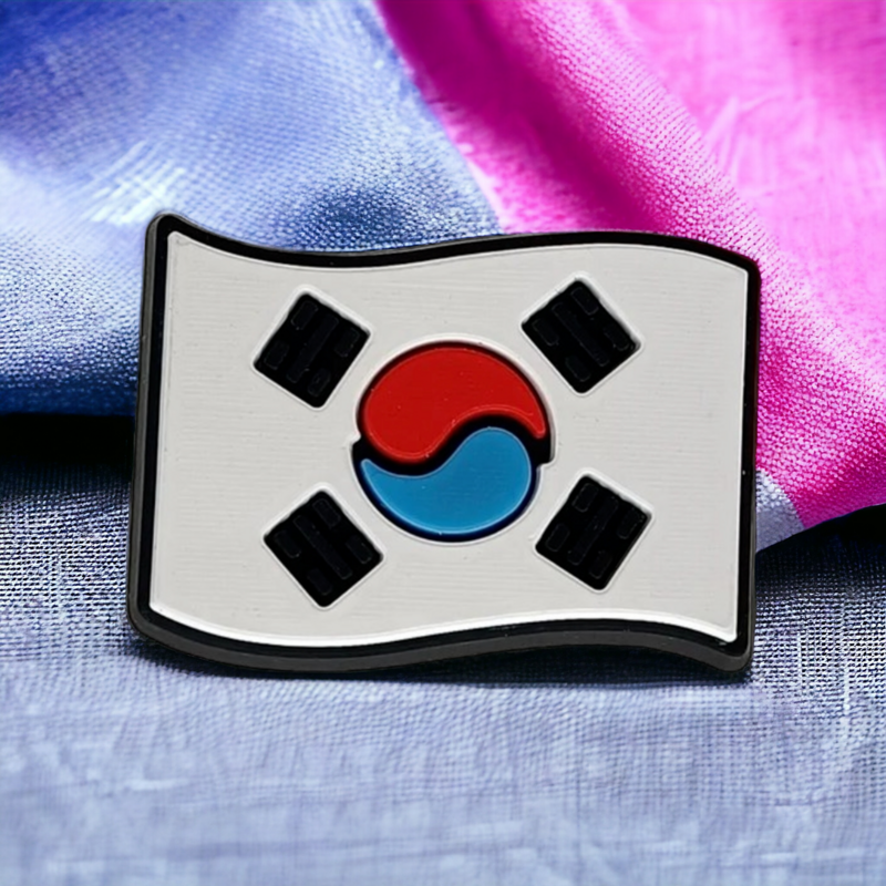 Pins de Crocs Motif Drapeau de la Corée du Sud
