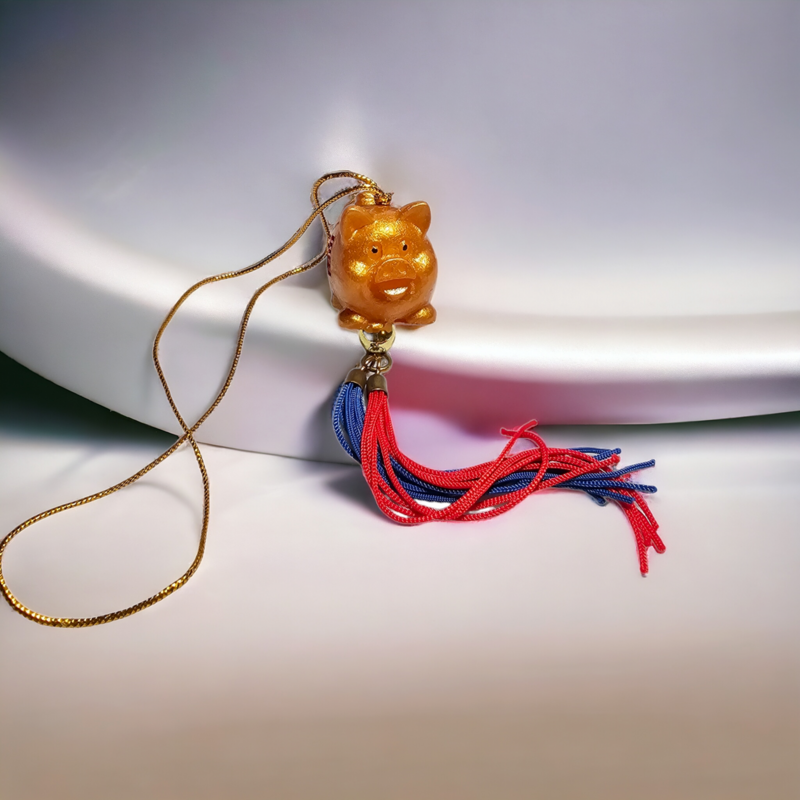 Porte-Bonheur Cochon Doré Bouddhiste
