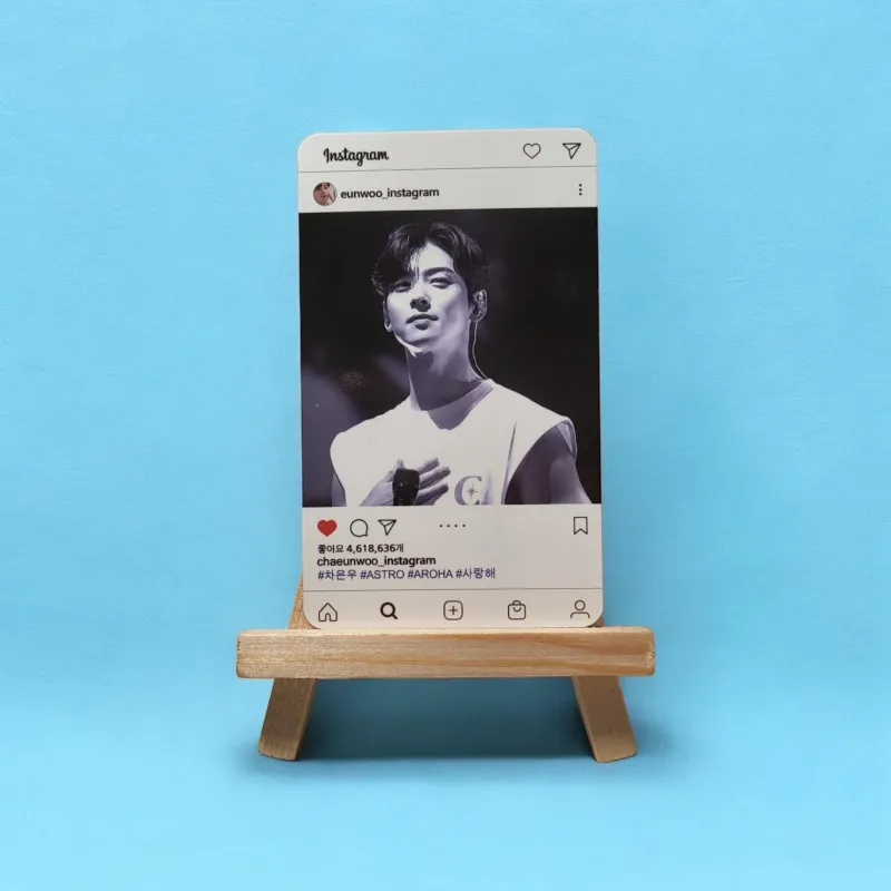 Photocards Insta CHA EUN WOO Série 1 - 15 Modèles Uniques