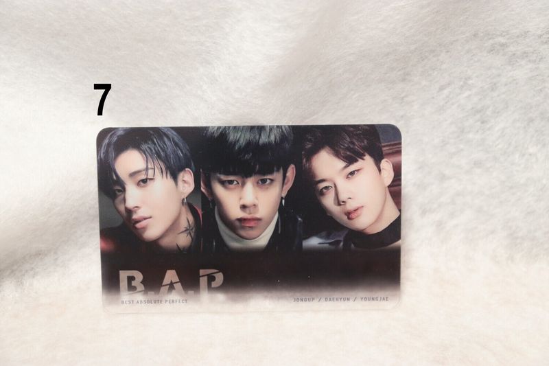 Cartes transparentes B.A.P – Photocards uniques et originales pour les BABYs
