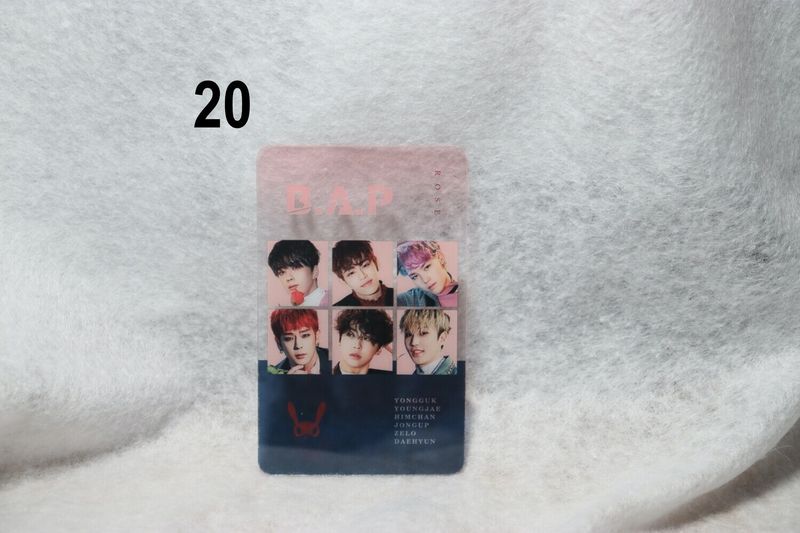 Cartes transparentes B.A.P – Photocards uniques et originales pour les BABYs