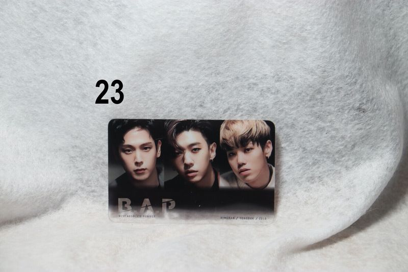 Cartes transparentes B.A.P – Photocards uniques et originales pour les BABYs