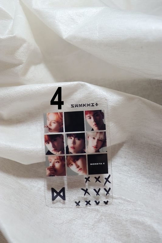 Photocards transparentes Monsta X – Collection incontournable pour les MONBEBE