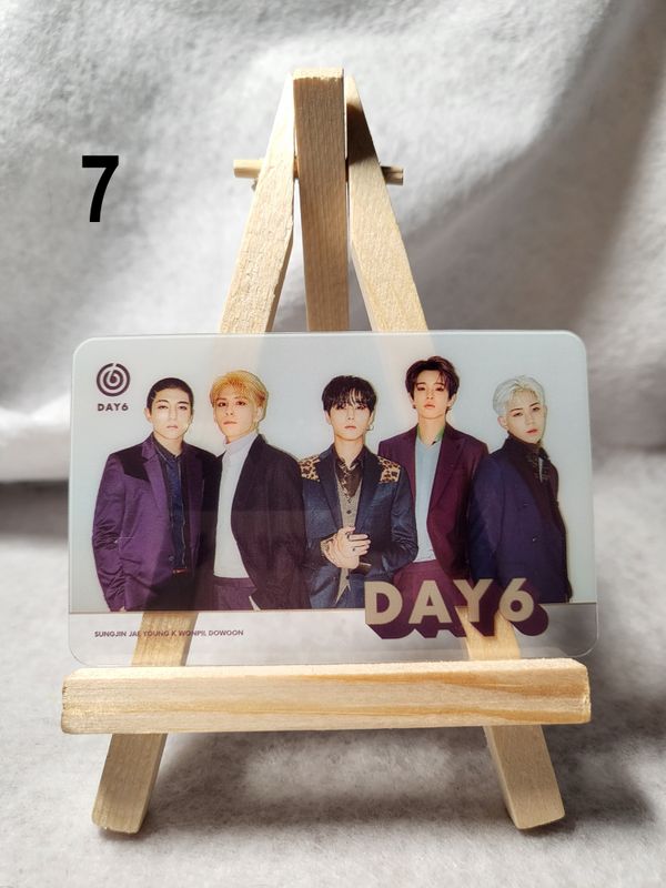 Cartes transparentes DAY6 – Pour les fans de K-Rock et K-Pop