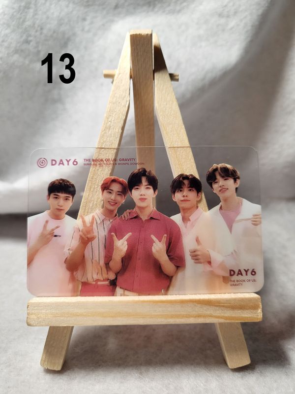 Cartes transparentes DAY6 – Pour les fans de K-Rock et K-Pop