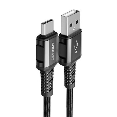 Cavo USB Acefast - USB tipo C 1,2 m, 3 A nero
