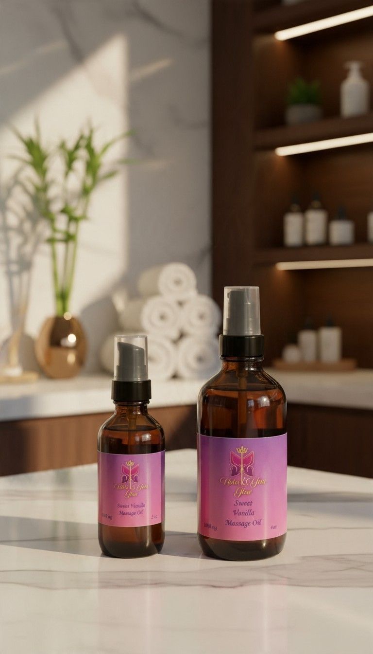 Sweet Vanilla CBD Infused Body Oil 4oz 1000MG CBD and 2000mg CBD