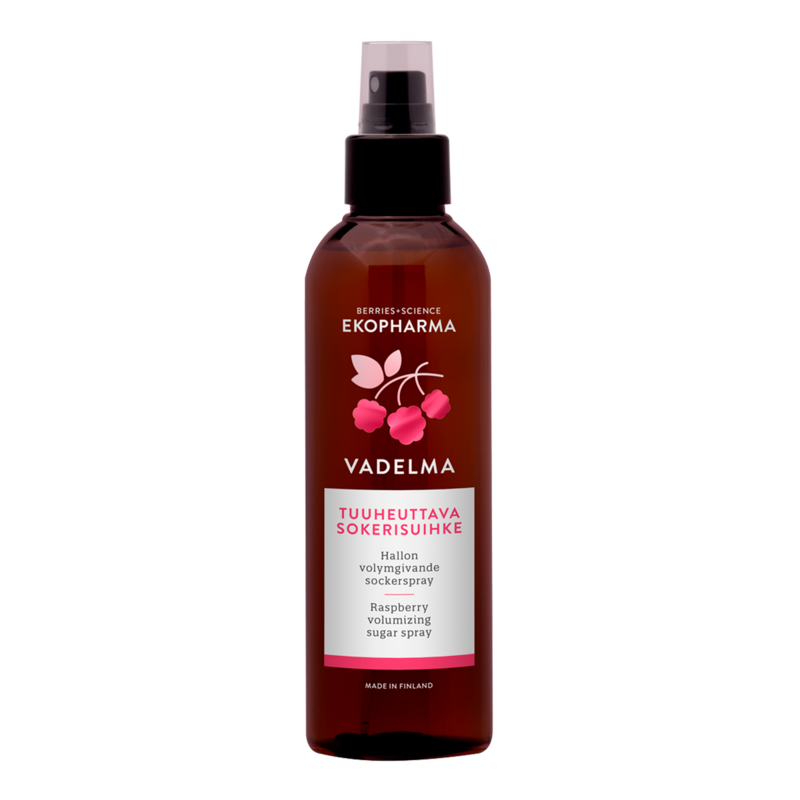 OUTLET, Vadelma Tuuheuttava Sokerisuihke 200 ml, PÄIVÄYSTUOTE 06/25