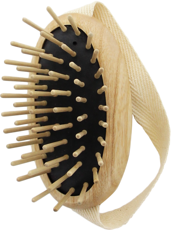 TEK Massage brush with cotton strap - puuharja