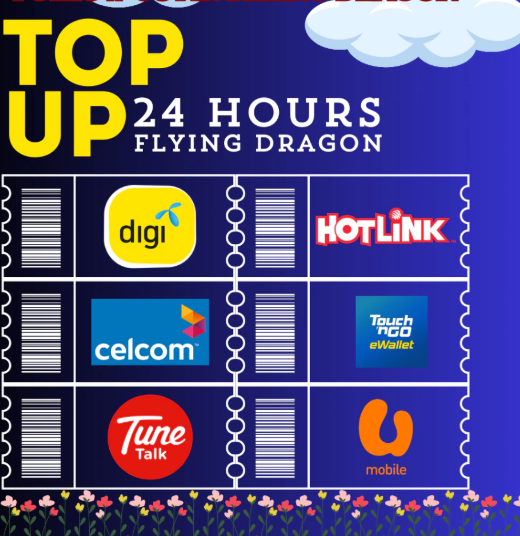 Top-Up Now! Instant Reload for Celcom, Digi, TuneTalk, Hotlink, TNG, Transfer, UMobile &amp; More!