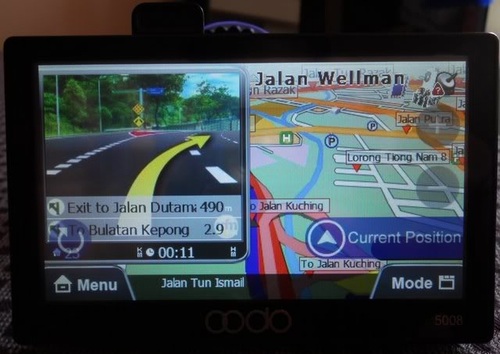 GPS Navigator OODO 5008 with PAPAGO X8.5 - Best GPS with MALAY VOICE