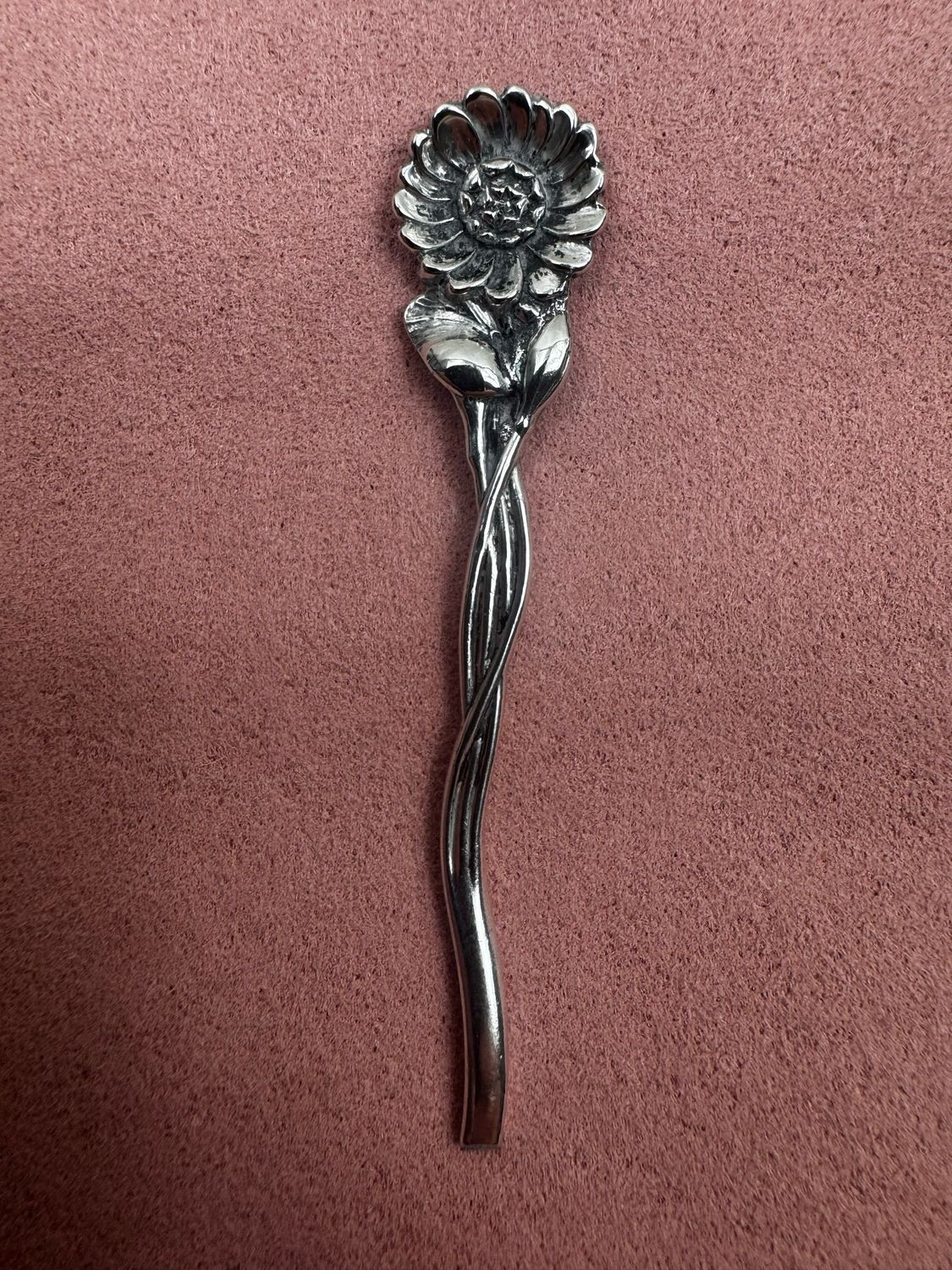 Sterling Silver Sunflower Spoon Ring Size 9