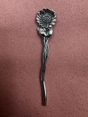 Sterling Silver Sunflower Spoon Ring Size 9