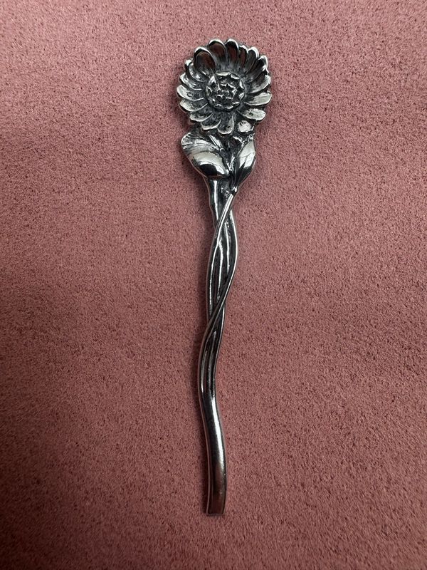 Sterling Silver Sunflower Spoon Ring Size 9