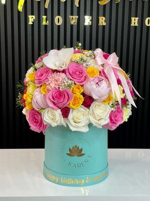 Harmony in Bloom  turquoise box