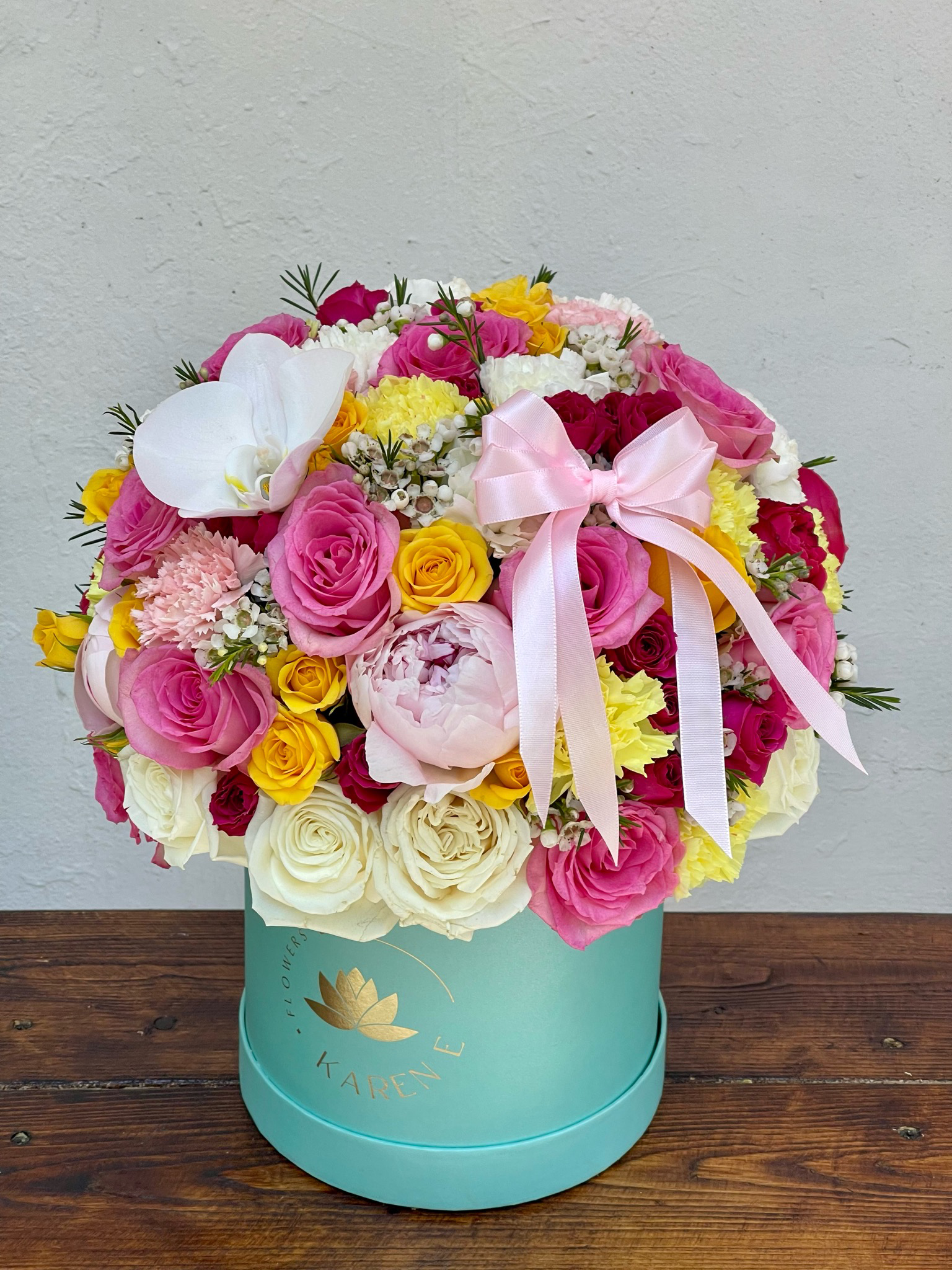 Harmony in Bloom  turquoise box