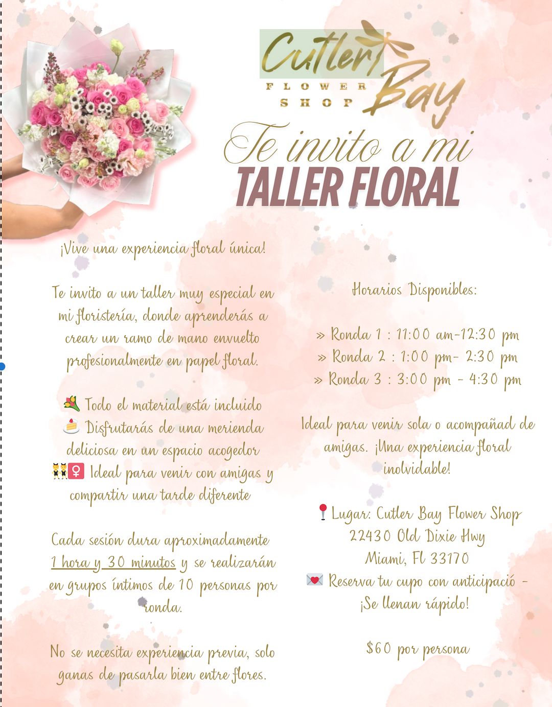 Curso de Flores Sábado 12 de Julio