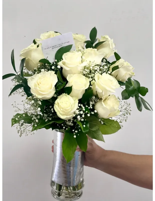 12 white roses 12 white roses