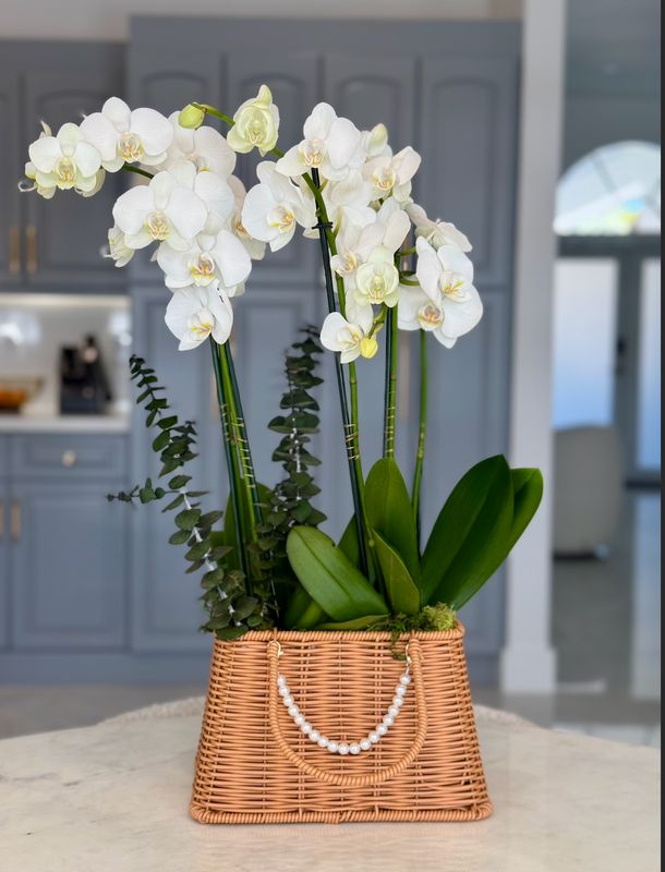 Luxury Orchid Purse Basket