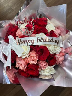 Happy Birthday Bouquet 50 Roses