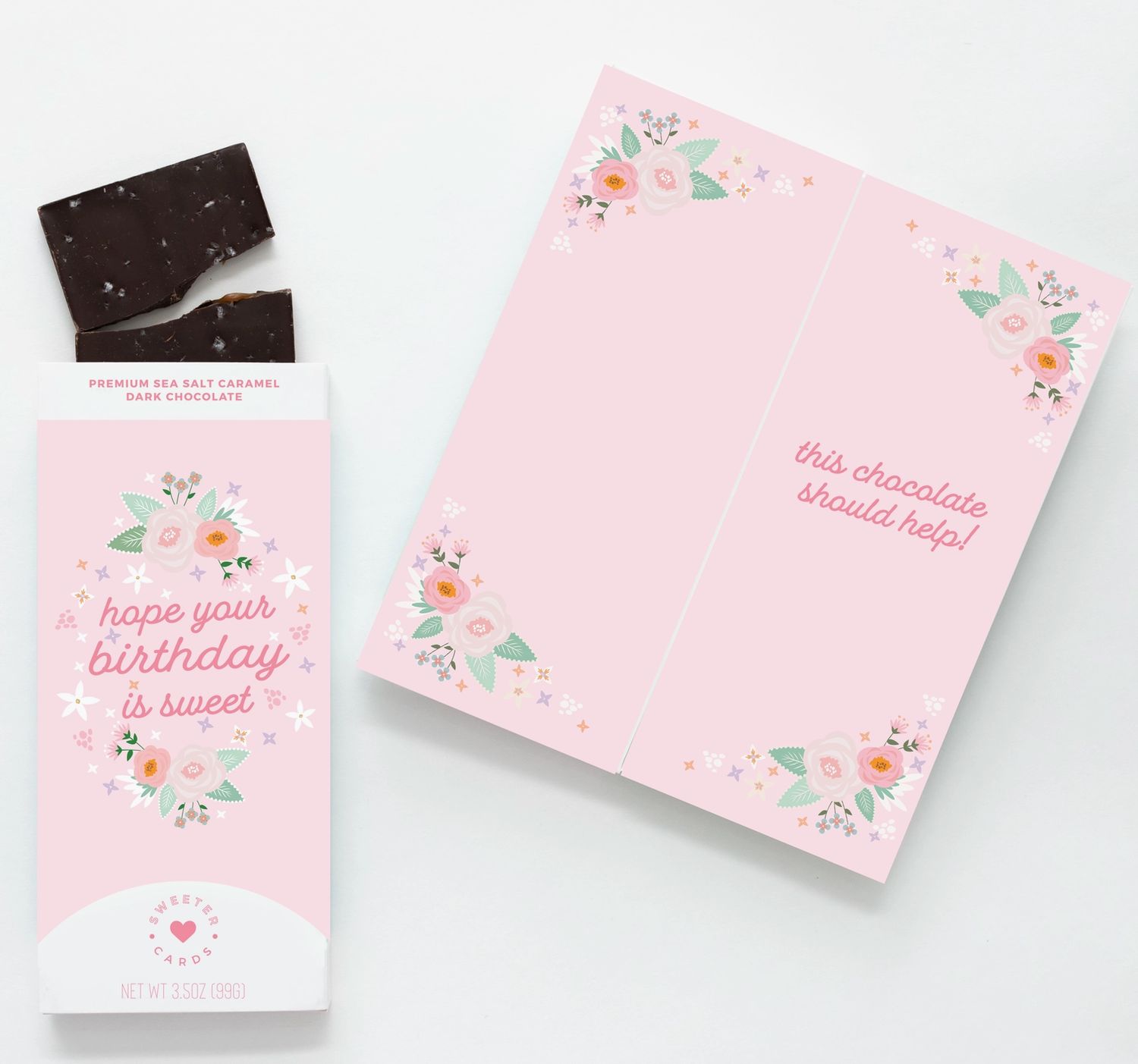 Greeting Card Chocolate Bar Happy Birthday