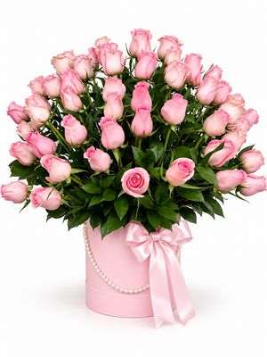 Box of 50+ Fresh Roses Lpink Box of 50+ Fresh Roses Lpink