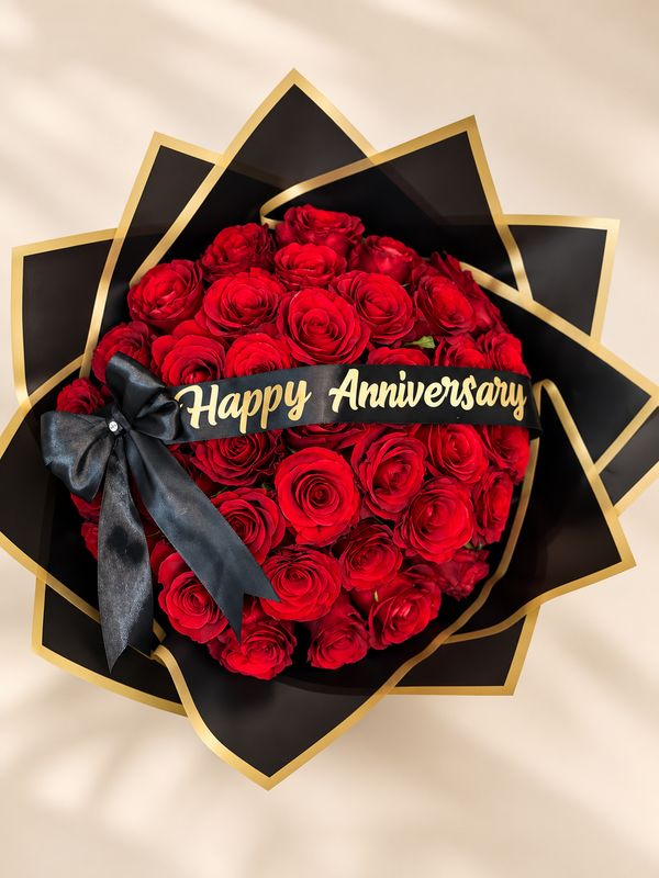 36 Red Roses Happy Anniversary Bouquet 36 Red Roses Happy Anniversary Bouquet