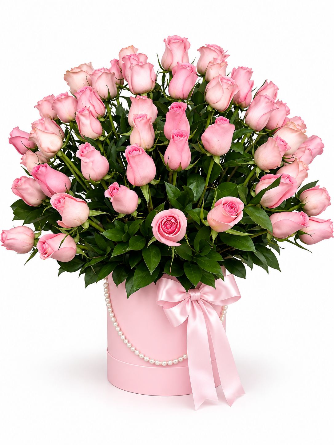 Box of 50+ Fresh Roses Lpink Box of 50+ Fresh Roses Lpink