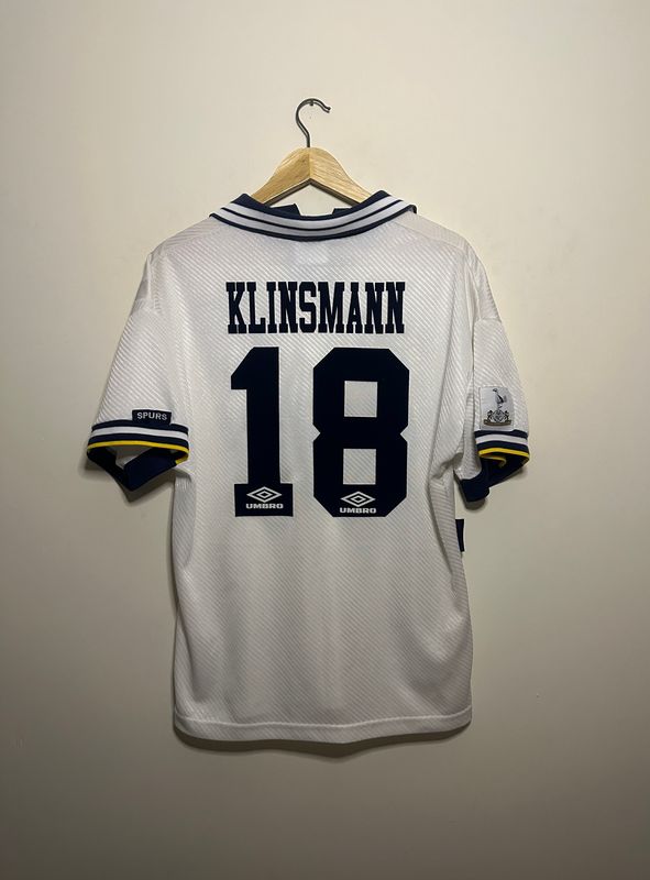 Jurgen Klinsmann Tottenham Hotspur home football shirt (M)