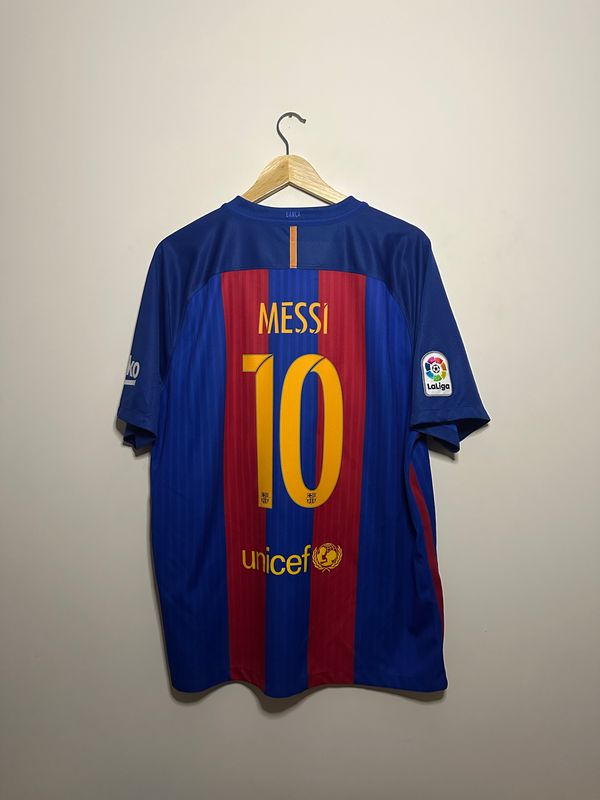 Lionel Messi FC Barcelona home football shirt (XL)