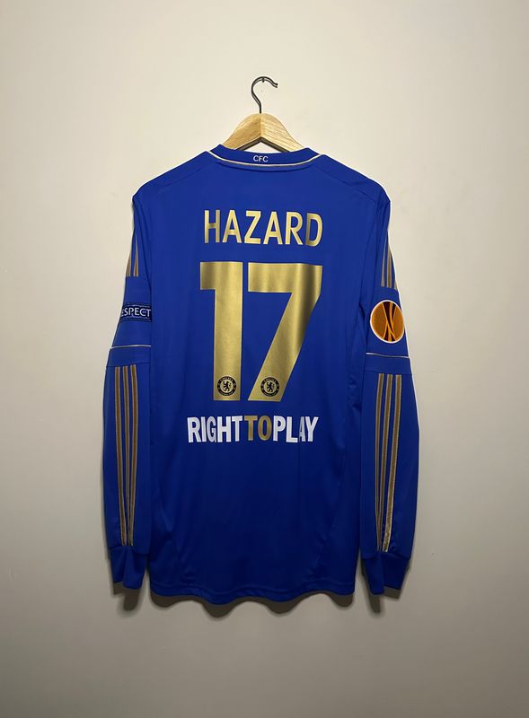 Eden Hazard Chelsea FC long sleeve home football shirt (L)