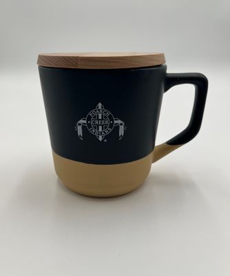 Boston Ceramic Logo Mug With Wood Lid