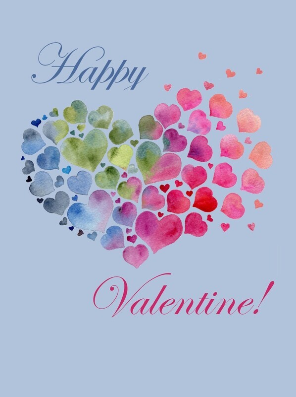 Happy Valentine (hellblau)