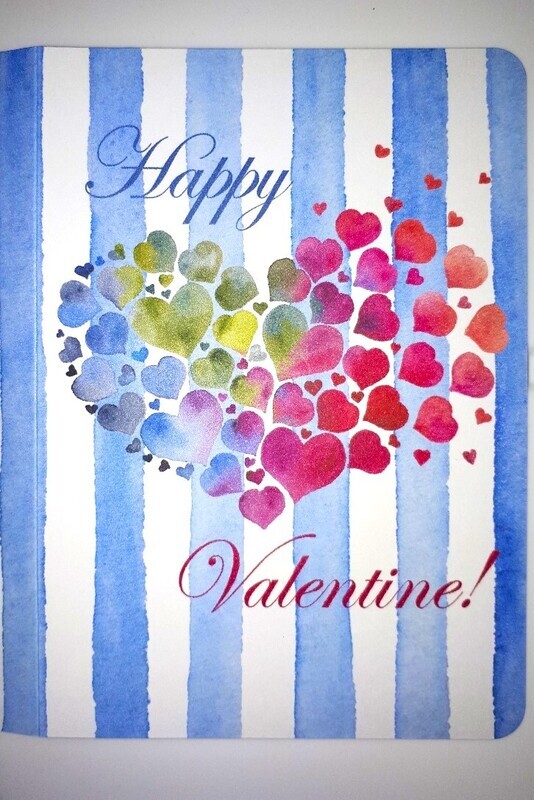 Happy Valentine (blaue Streifen)