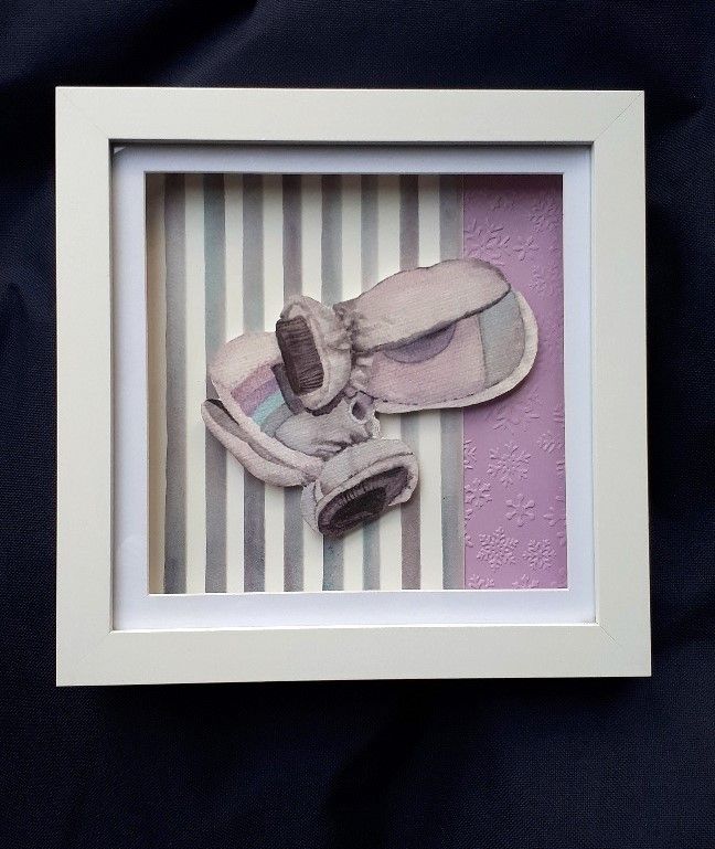Handschuhe (3D im Boxrahmen, 23x23)
