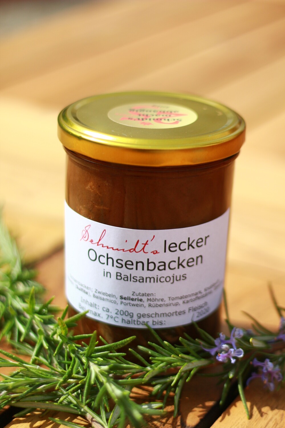 Schmidt's lecker Ochsenbacken in Balsamicojus (zur Abholung) Schmidt's lecker Ochsenbacken in Balsamicojus (zur Abholung)