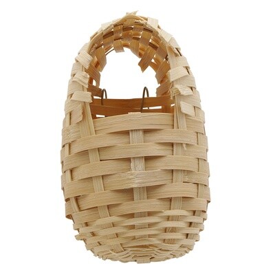 Living World Bamboo Bird Nest for Finches - Small - 8 cm x 9 cm x 12 cm (3.1in x 3.5in x 4.7in in)