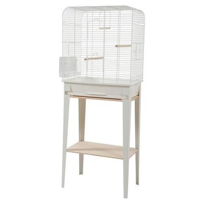 Chic Loft Cage &amp; Stand - Large - White - 53.5 x 33.5 x 64 cm