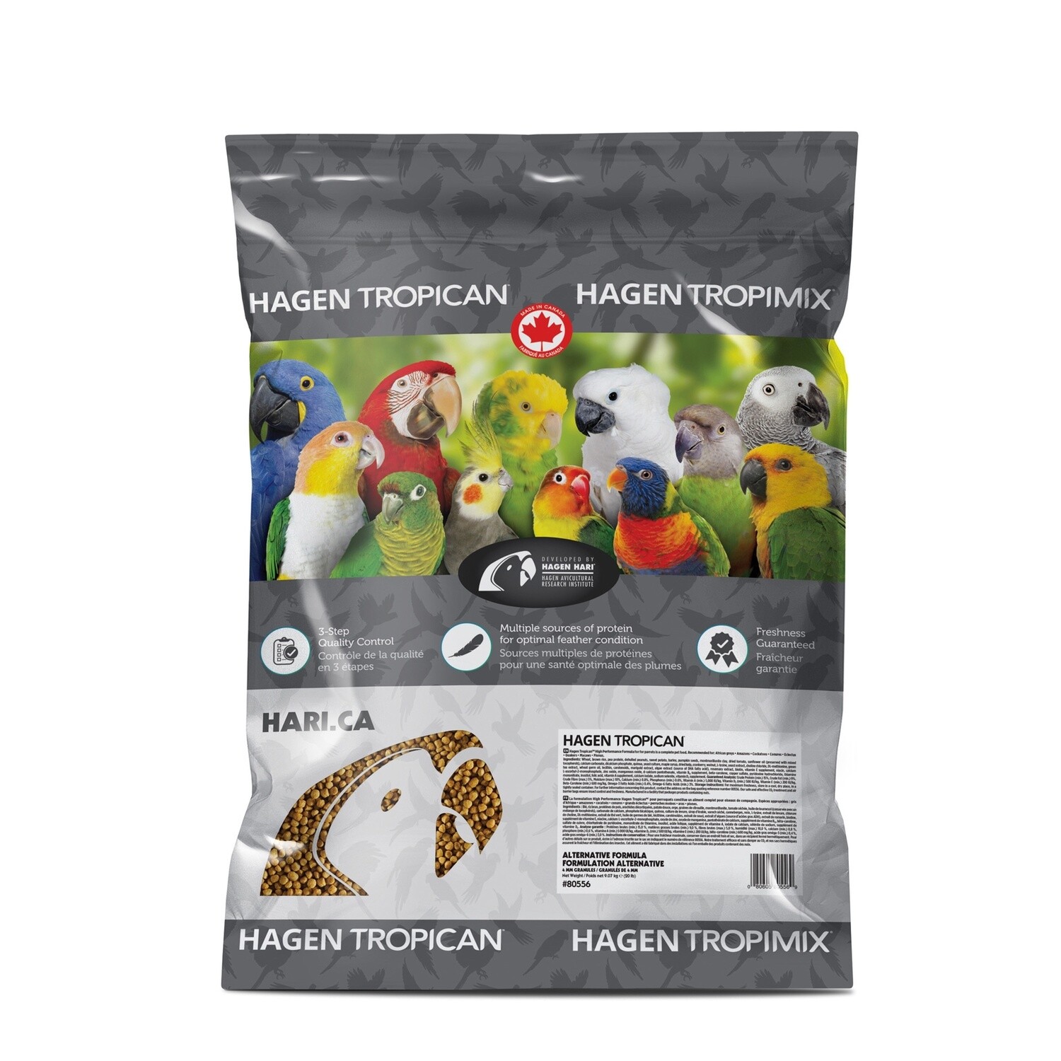 Tropican Alternative Formula for Parrots - 9.07 kg (20 lb)