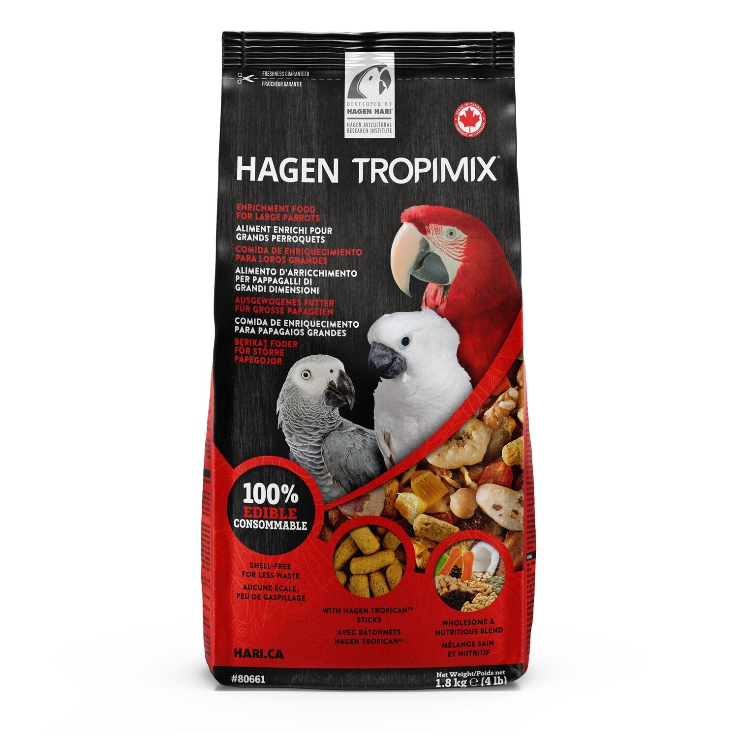 Tropimix Formula for Large Parrots - 1.8 kg (4 lb)