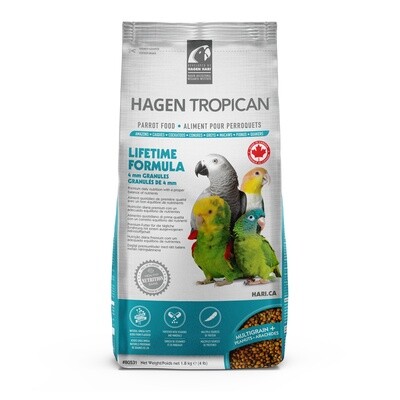 Tropican Lifetime Formula Granules for Parrots - 1.8 kg (4 lb)