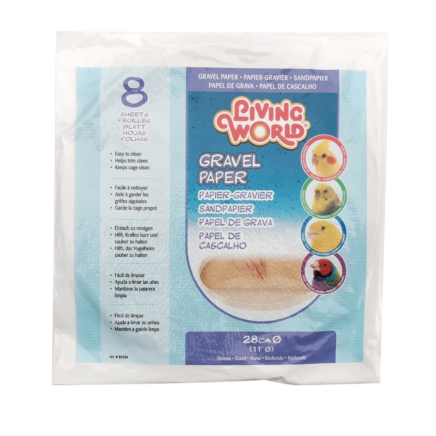 Living World Gravel Paper - Small - 8 pack - 28 cm (11 in) diameter
