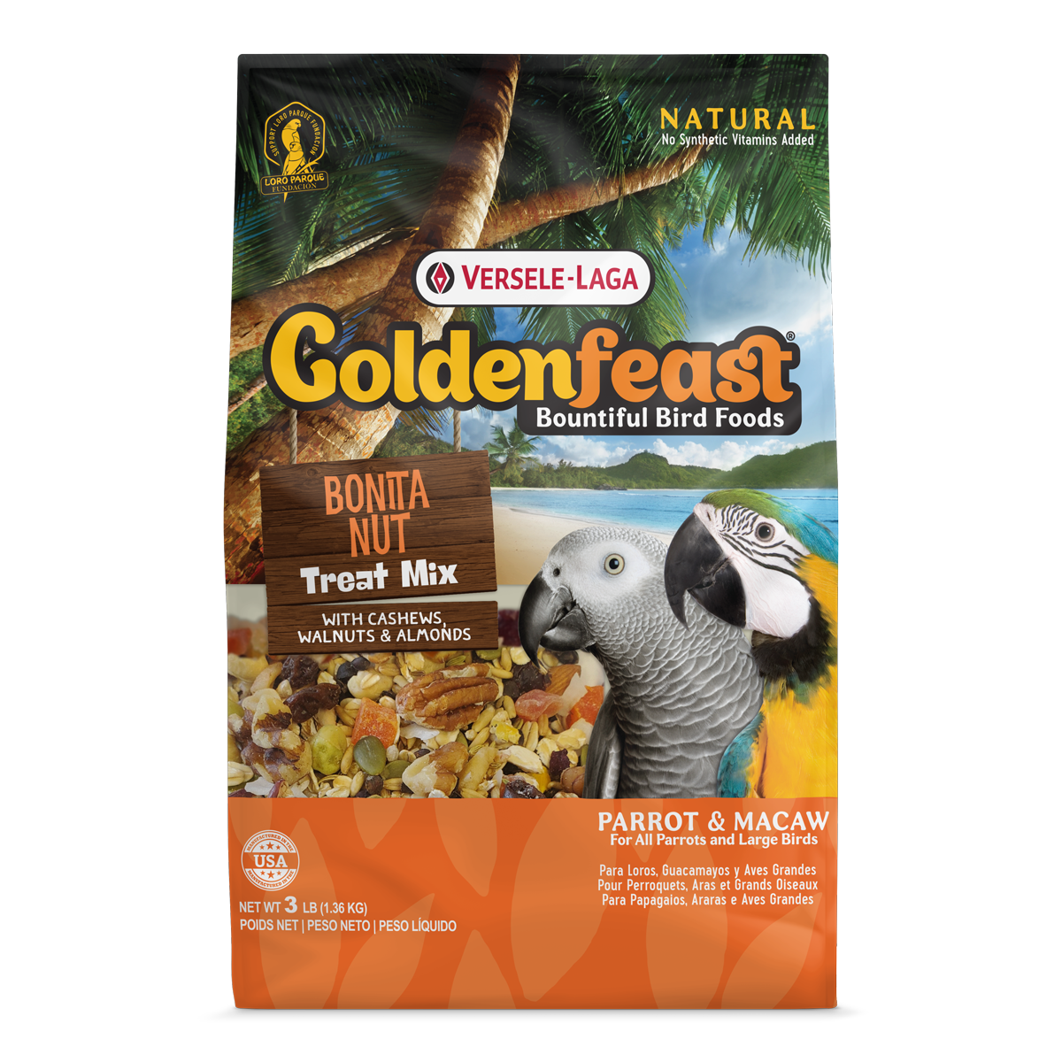 Versele-Laga - Goldenfeast - Bonita Nut Treat Mix - 3lb (1.36Kg)