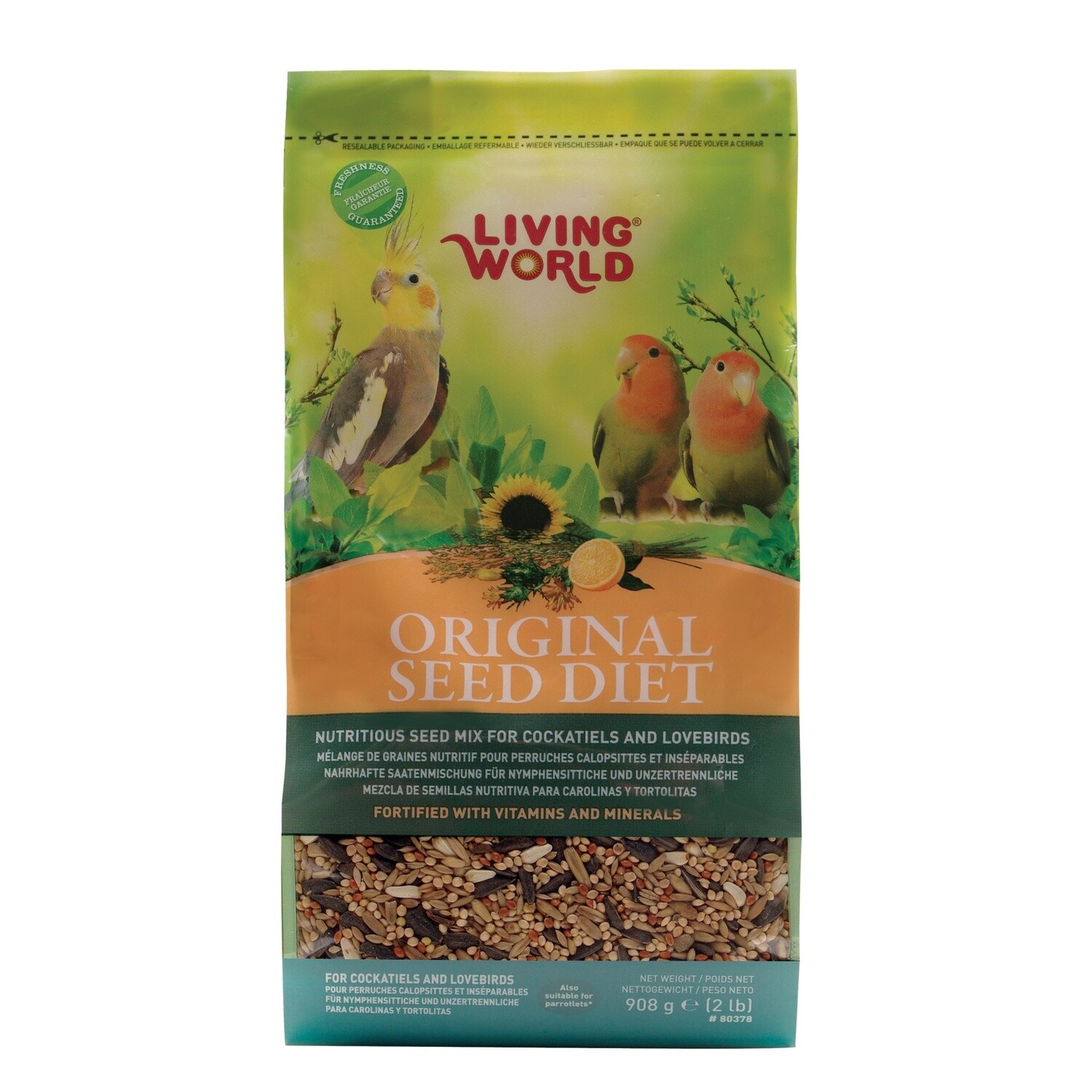 Living World Original Seed Diet for Cockatiels and Lovebirds - 908 g (2 lb)