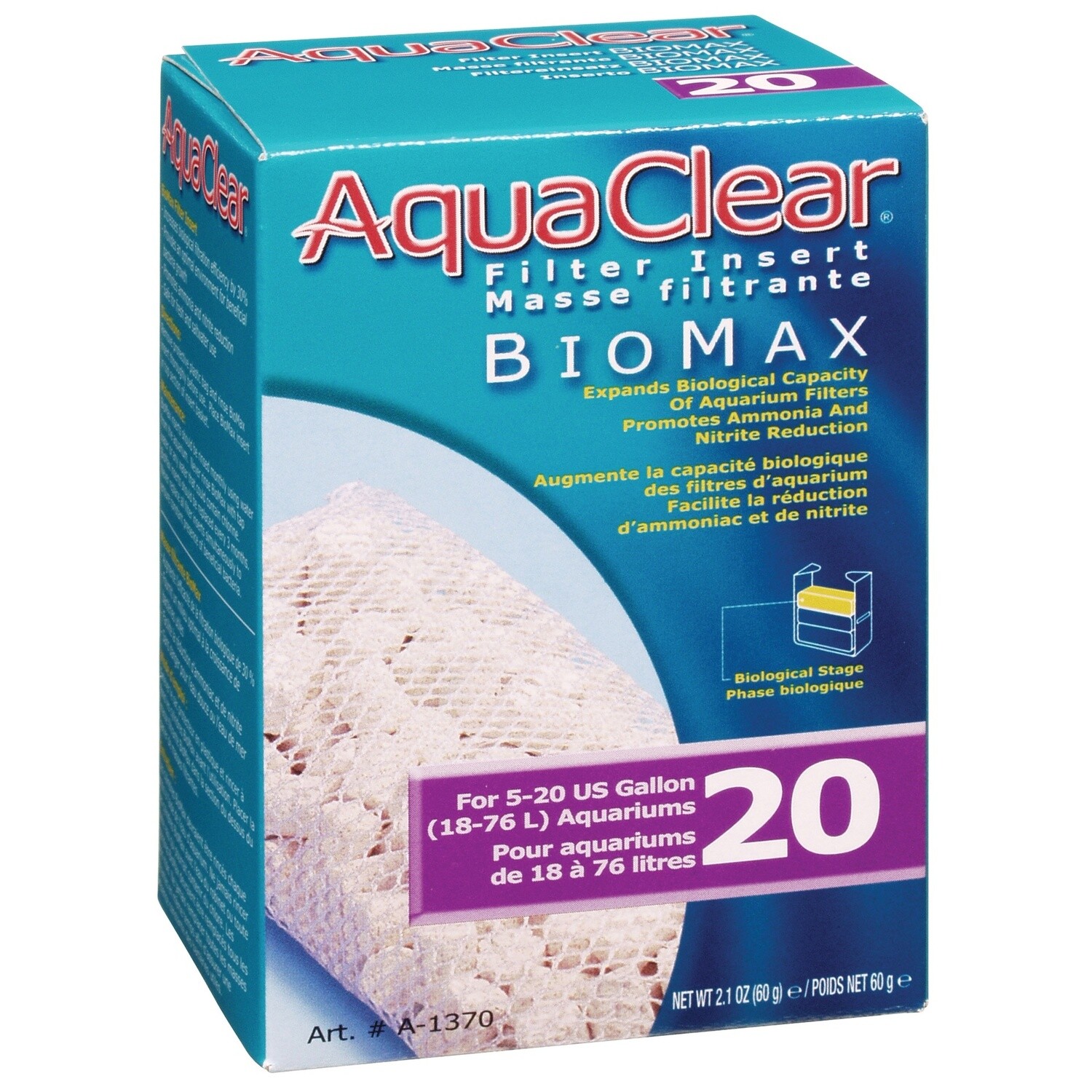 AquaClear 20 Bio-Max Insert ,60g (2.1 OZ)