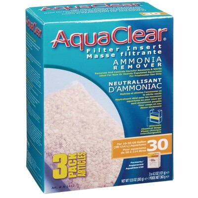 AquaClear 30 Ammonia Remover Filter Insert 3 pack, 363g (12.8oz)