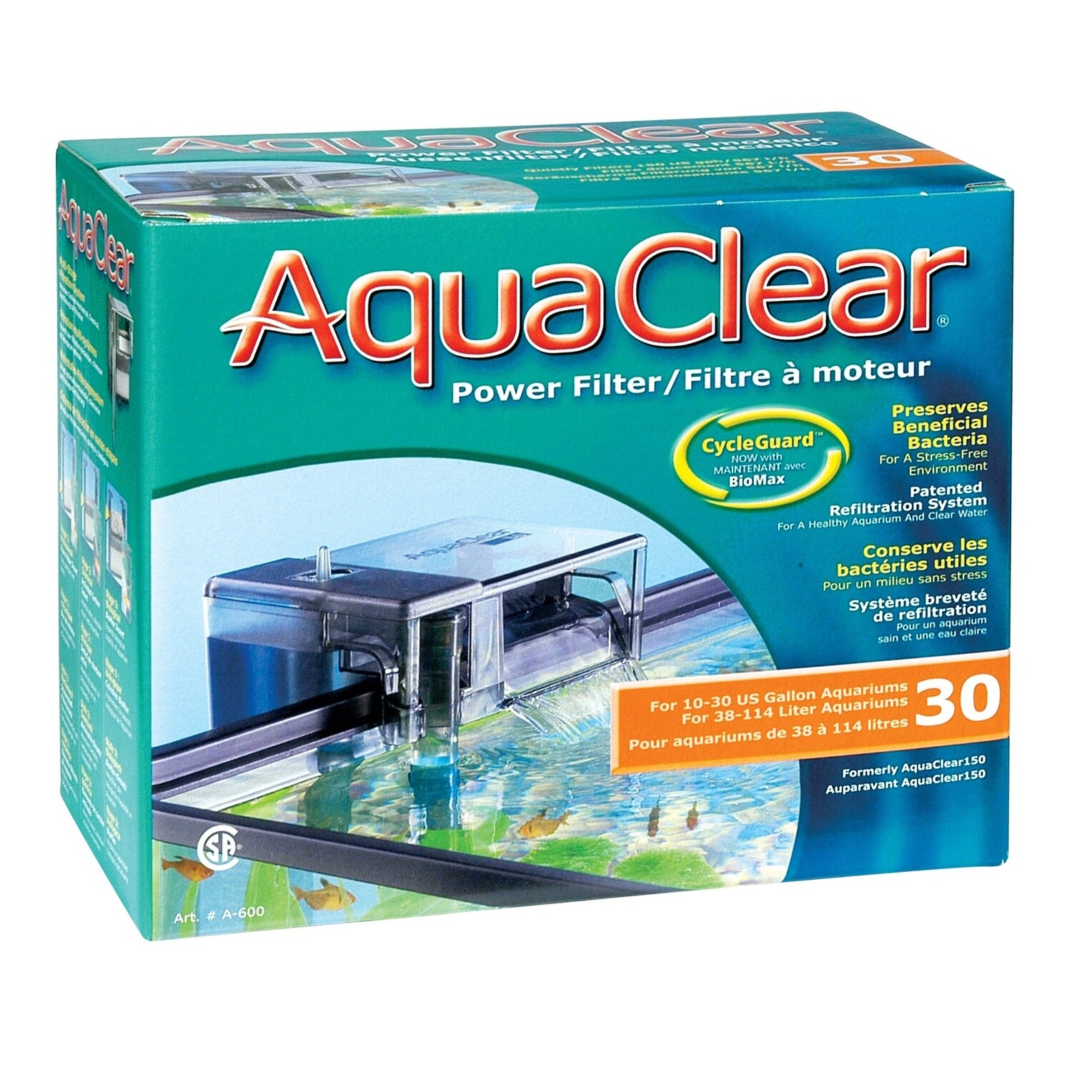 AquaClear 30 Power Filter - 114 L (30 US Gal.)