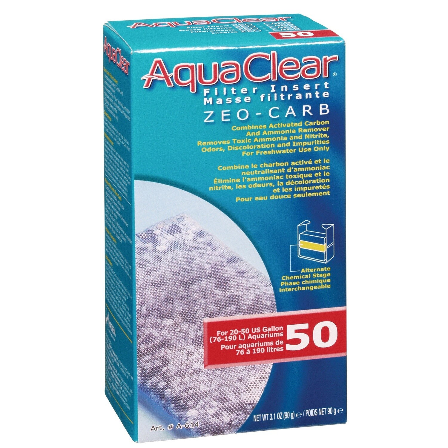 AquaClear 50 Zeo-Carb Filter Insert , 90 g (3.1 oz)