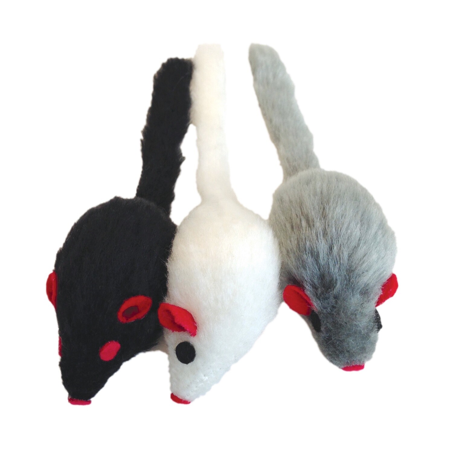 Cat Love Furry Frolics Cat Toy - Furry Catnip Mice - 3 pieces